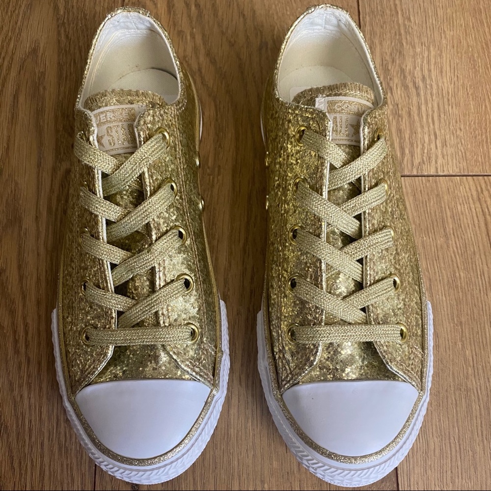Kids Converse- NEW Gold Glitter